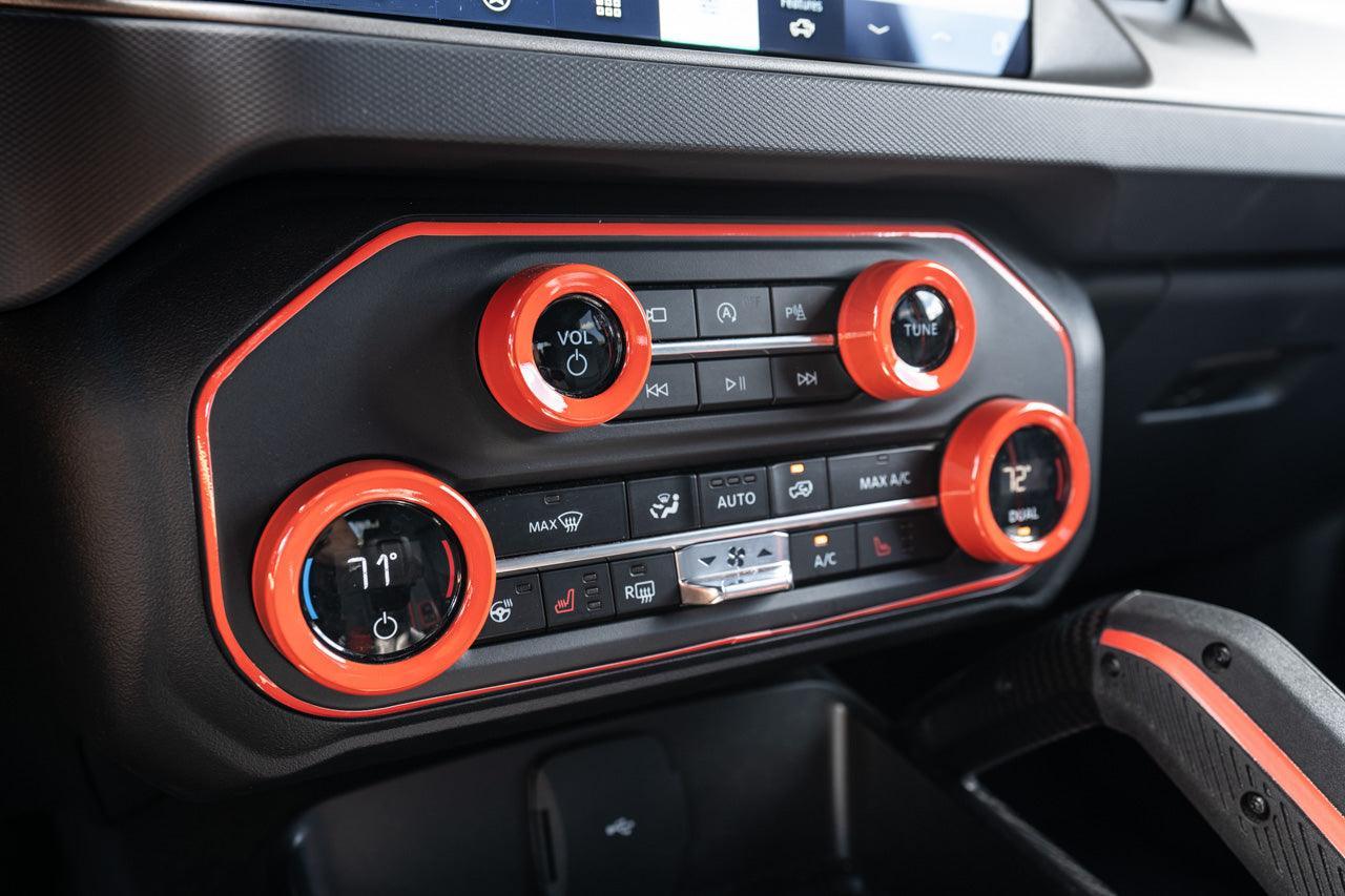 AC Controls Outline (Printed Series Vinyl) - 2021+ Bronco StickerFab