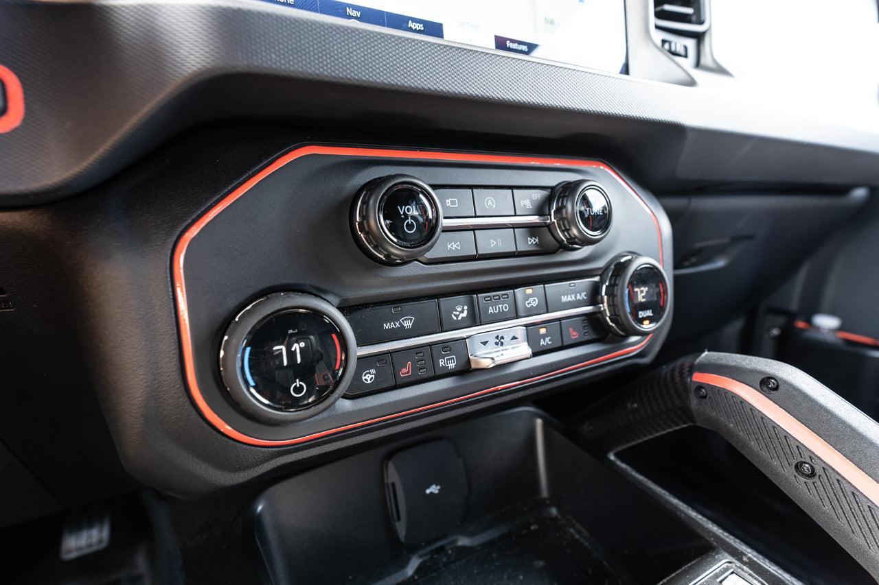 AC Controls Outline (Printed Series Vinyl) - 2021+ Bronco StickerFab