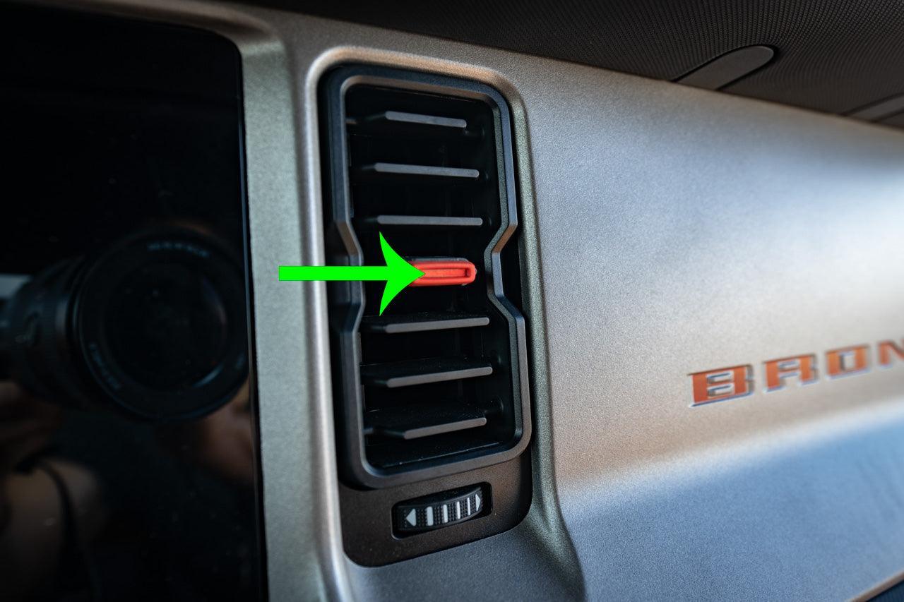 AC Vent Tab Inlays (Printed Series) - 2021+ Bronco StickerFab