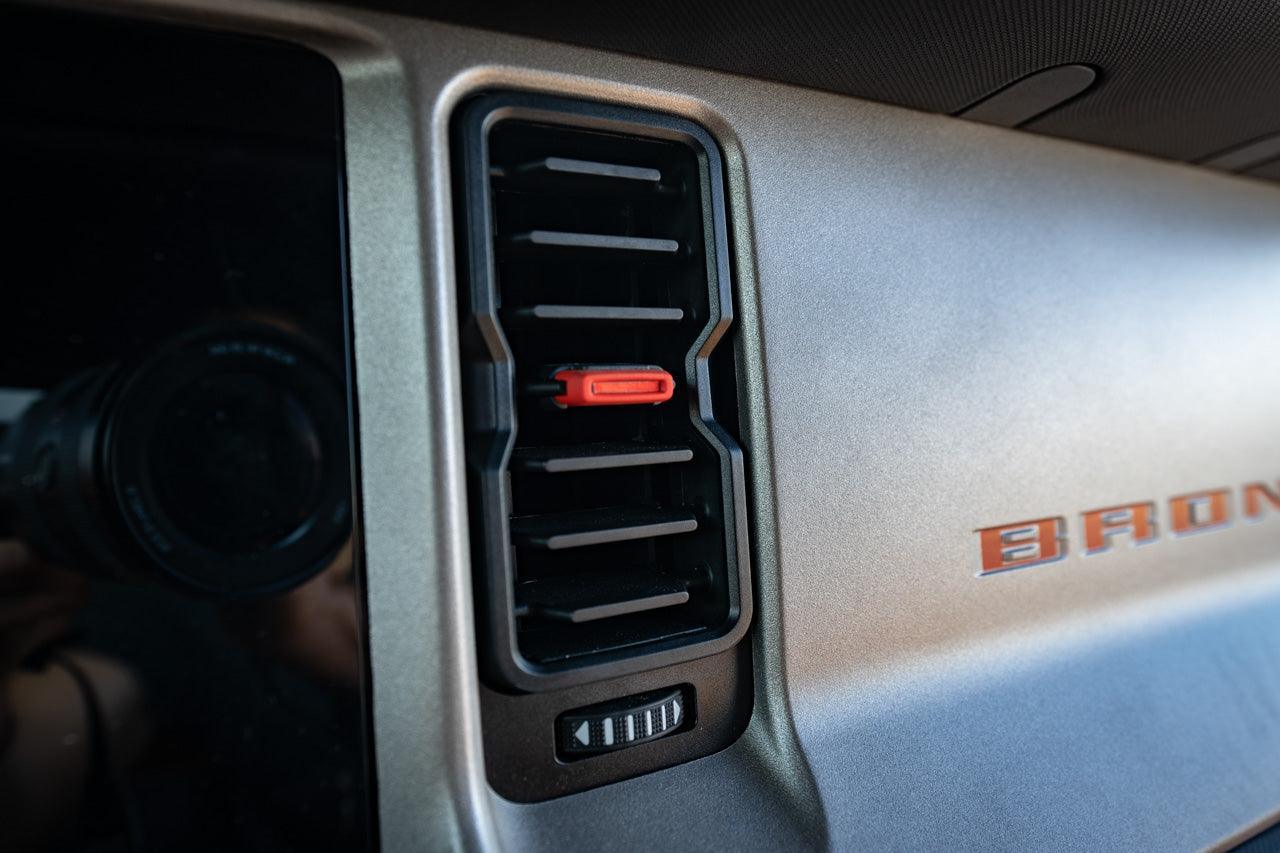 AC Vent Tab Inlays (Printed Series) - 2021+ Bronco StickerFab