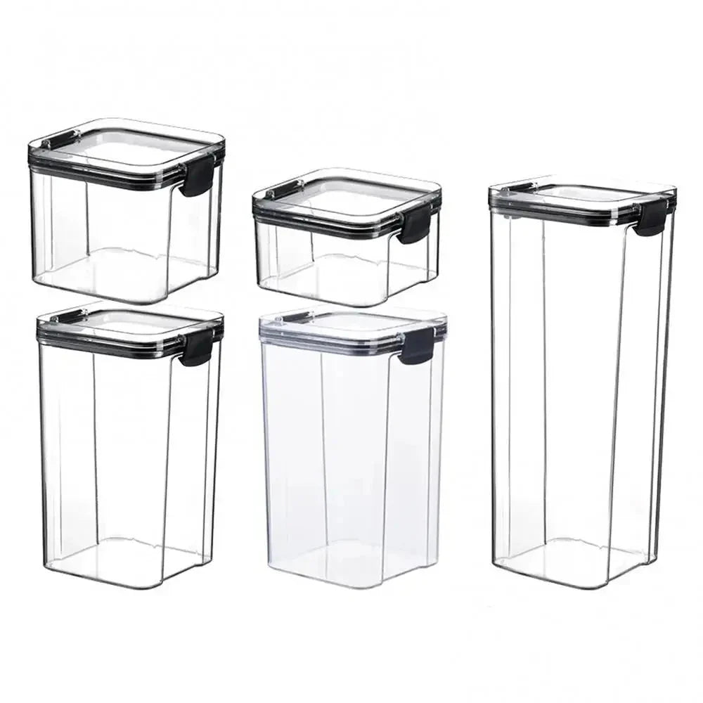 Multipurpose Food Storage Containers Set - Clear Jars with Lids for Cereal, Candy, and Dry Goods My Store