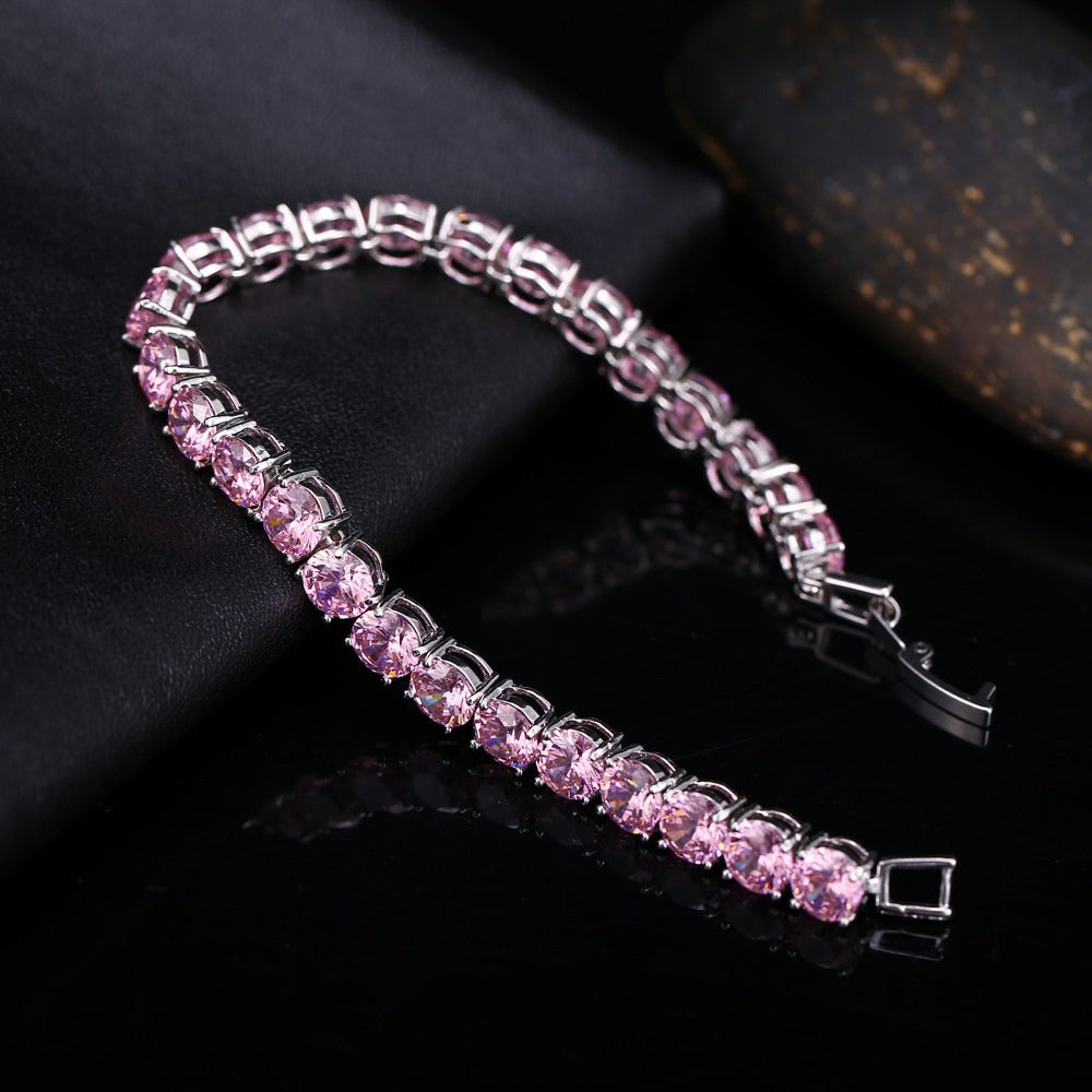 S925 Sterling Silver Lightweight Luxury Zircon Bracelet Vera Lux
