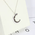Light luxury moon rhinestone necklace Vera Lux