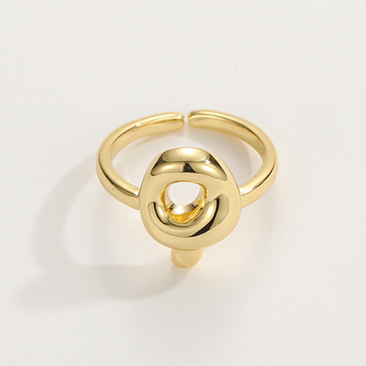Adjustable English Letter Ring With Adjustable Opening Vera Lux