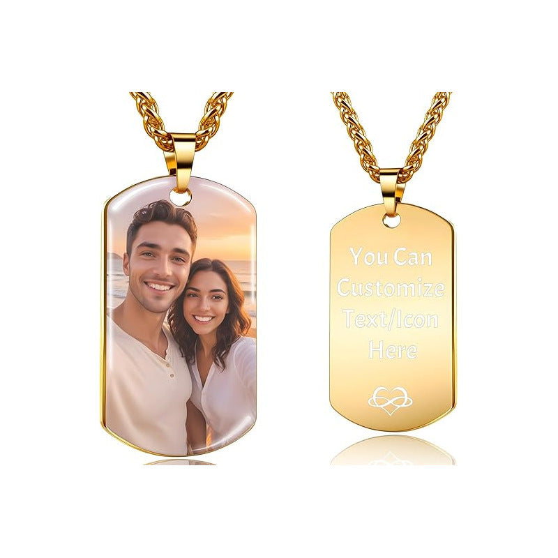 Customized Alloy Necklace With Lettering And Photo Exchange Vera Lux