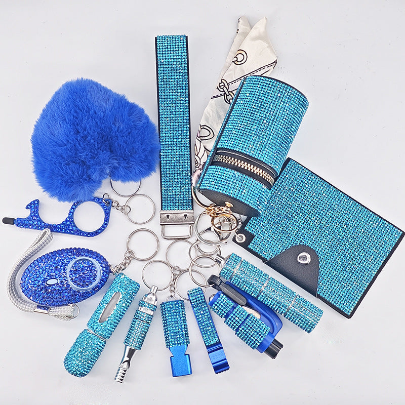 Multifunctional Portable Womens 12-Piece Keychain Set Vera Lux