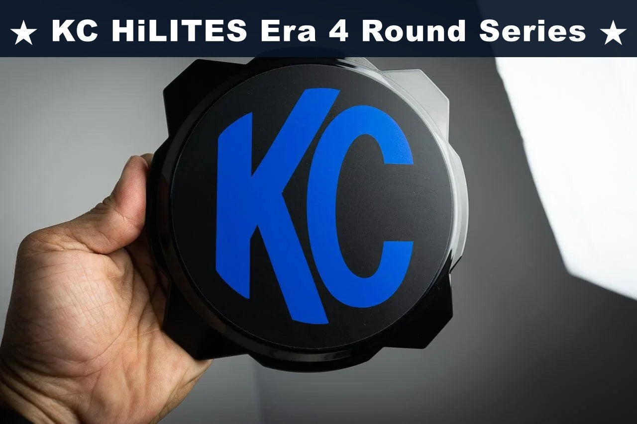 KC HiLITES Era 4 ROUND Series Light Cover Overlays - Universal StickerFab
