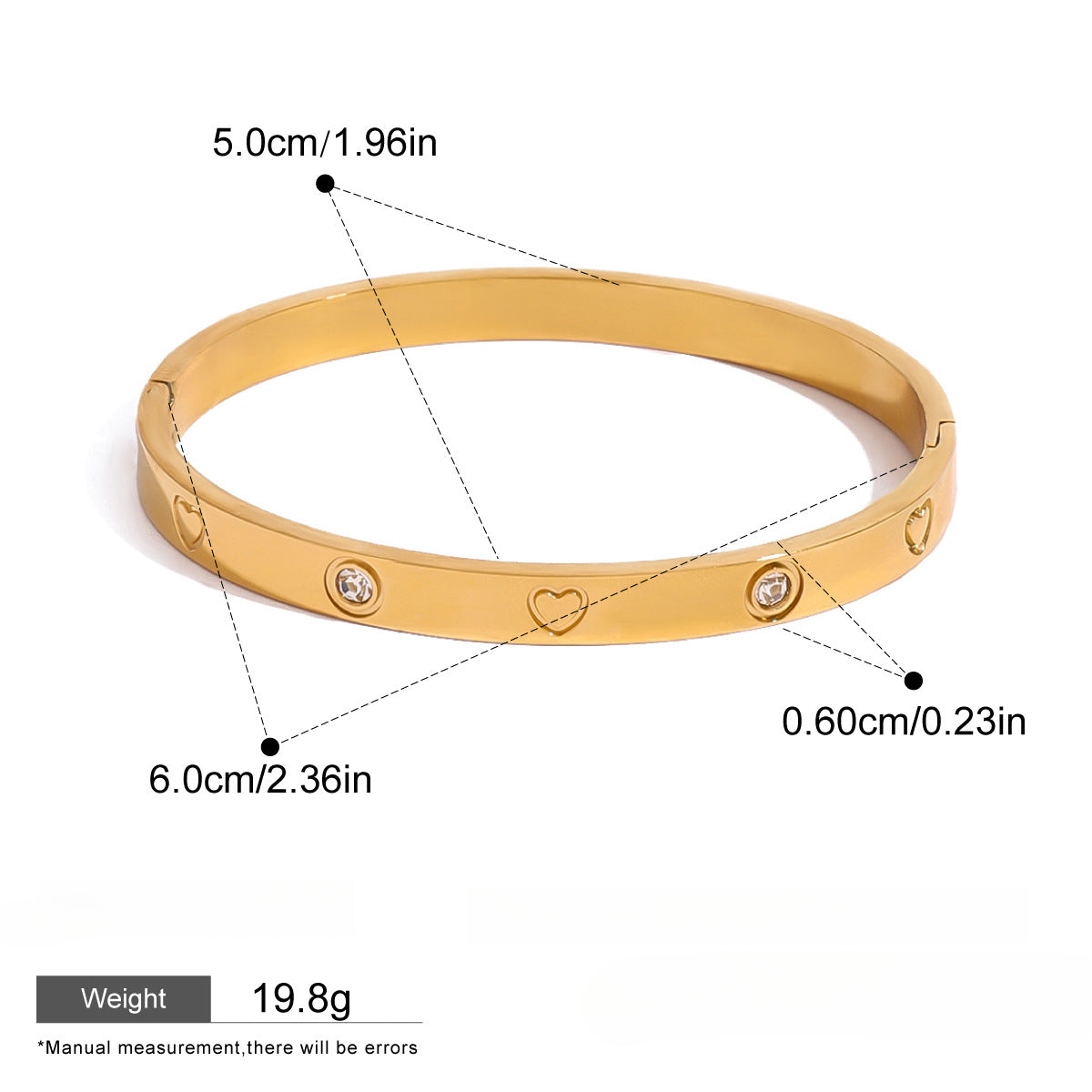 18K gold light luxury high-end zircon bracelet Vera Lux