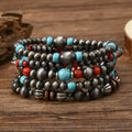 Fashionable Casual Turquoise Beaded Elastic Bracelet Vera Lux