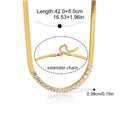 18k gold-plated titanium steel necklace with rhinestones Vera Lux