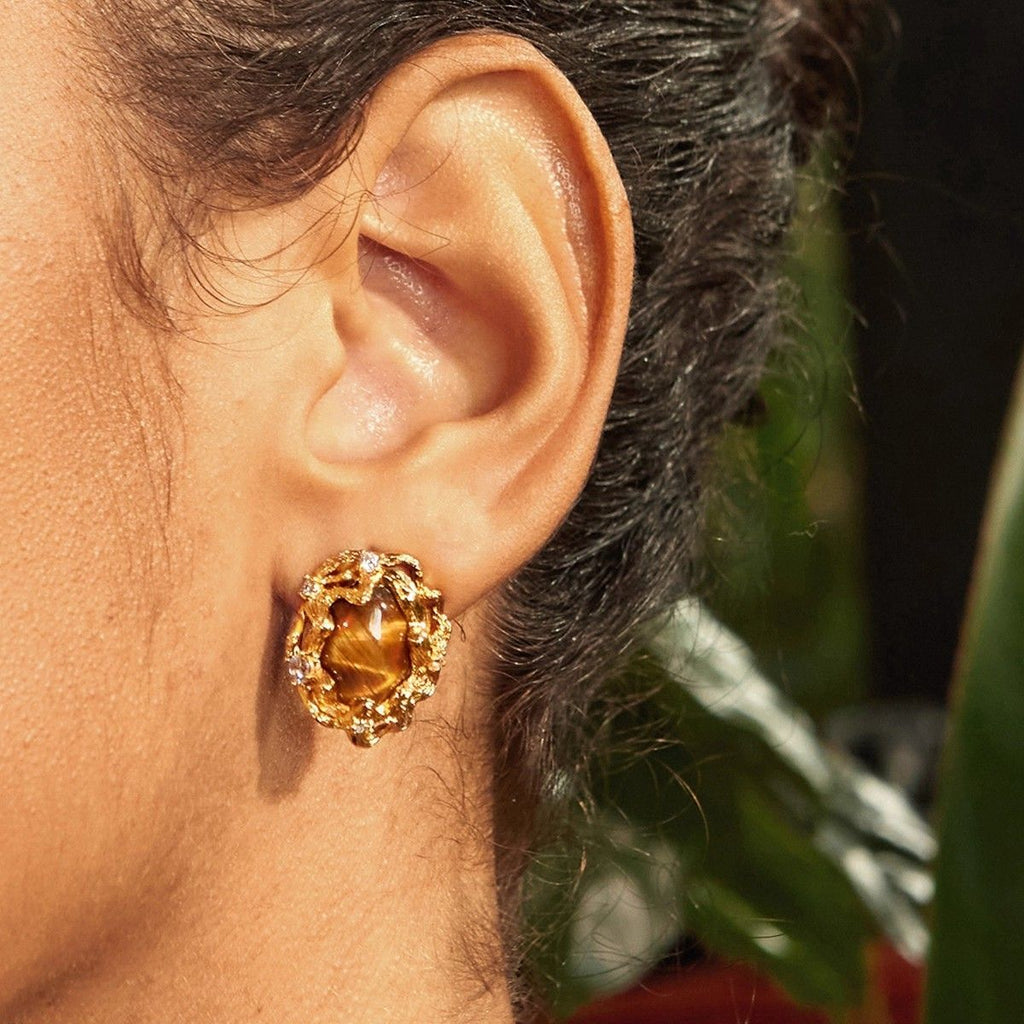 2026 New Retro Geometric Irregular Resin Oversized Earrings, Niche Cold Style For Women Vera Lux