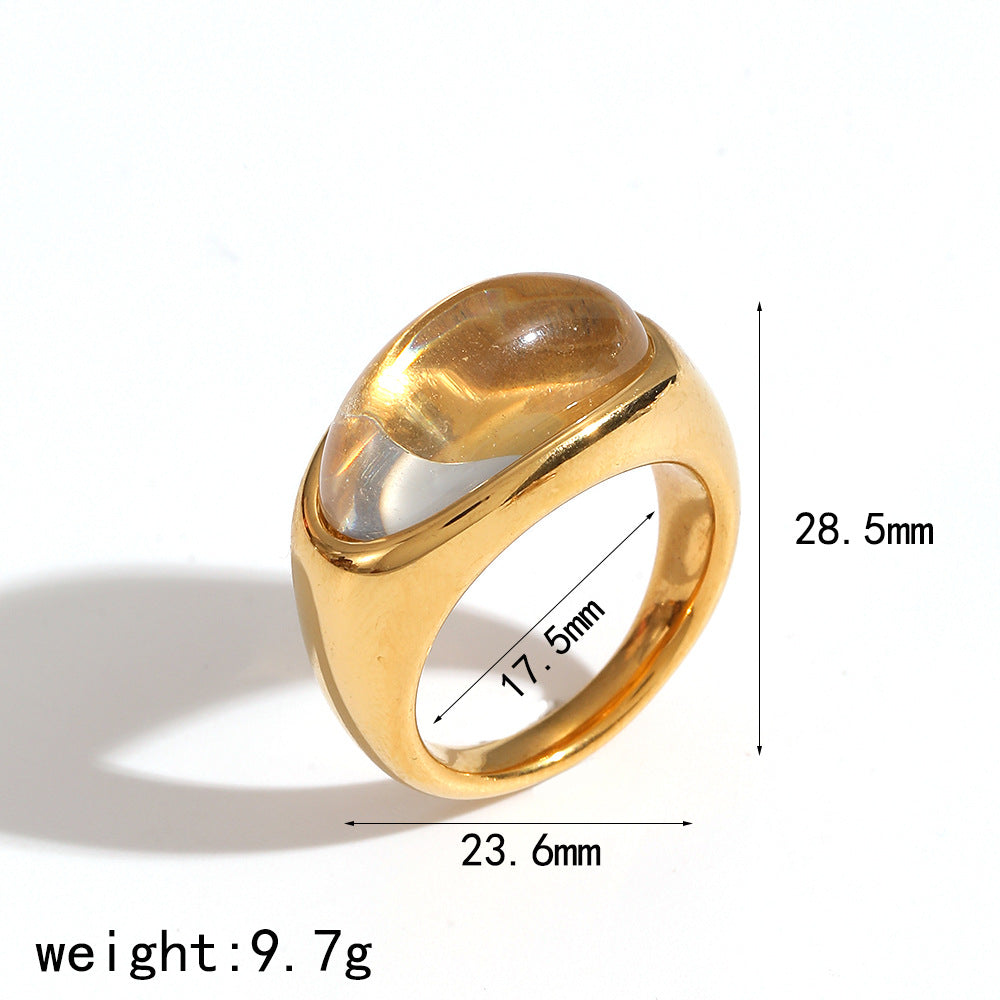 Fashionable And Elegant Cast Stainless Steel Ring For Women Vera Lux