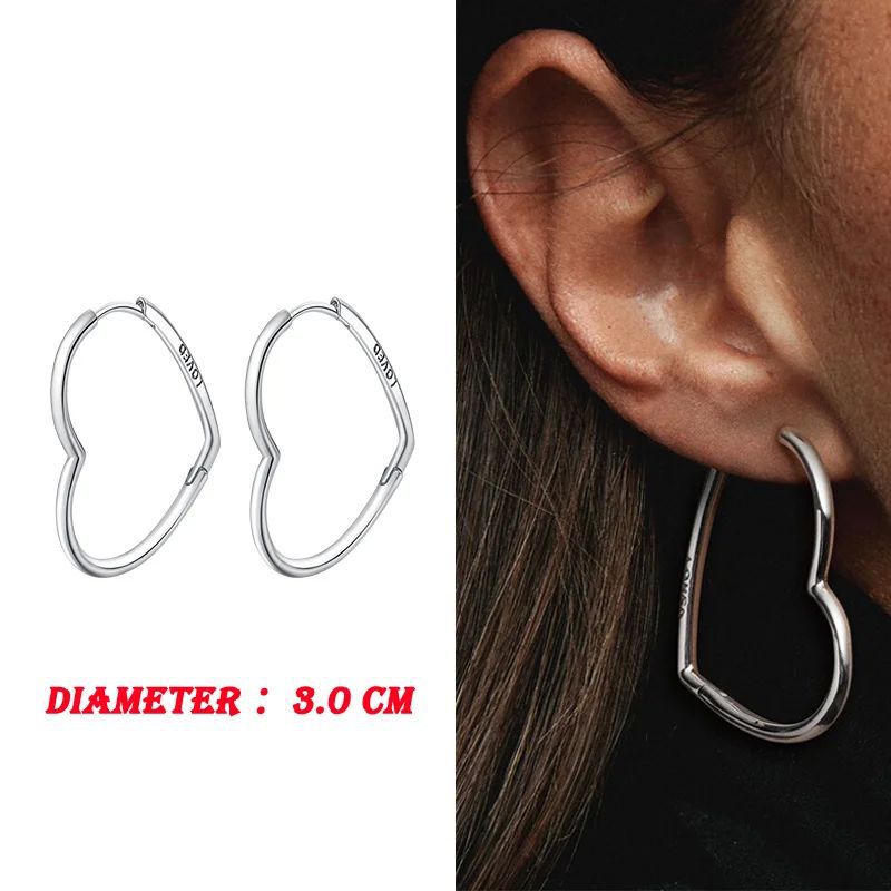 925 Sterling Silver Simple Earrings Rose Gold Double Hoop Ea Vera Lux