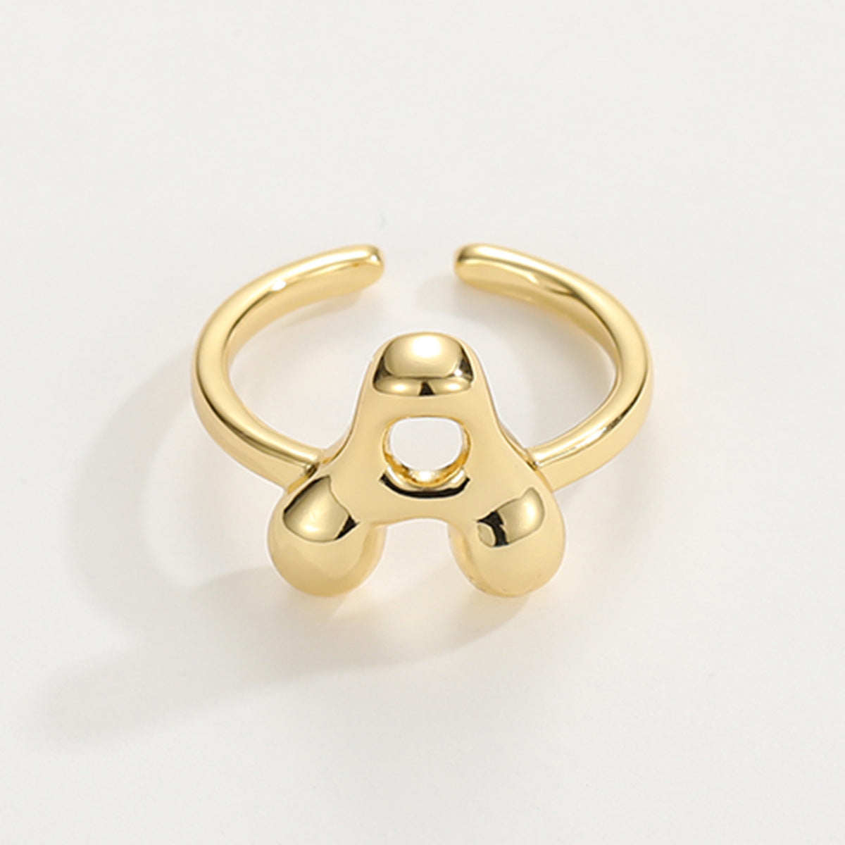 Adjustable English Letter Ring With Adjustable Opening Vera Lux