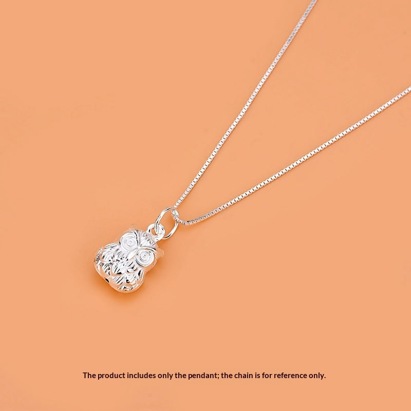 Sterling Silver Jewelry Pendant Cute Owl Pendant Vera Lux