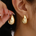 Ins Viral Luxury Earrings, High-End Beach Vacation Style, Geometric Bold Studs & Hoops For Women Vera Lux