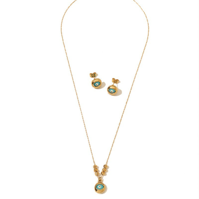 Turkish Evil Eye Pendant Jewelry Set Vera Lux