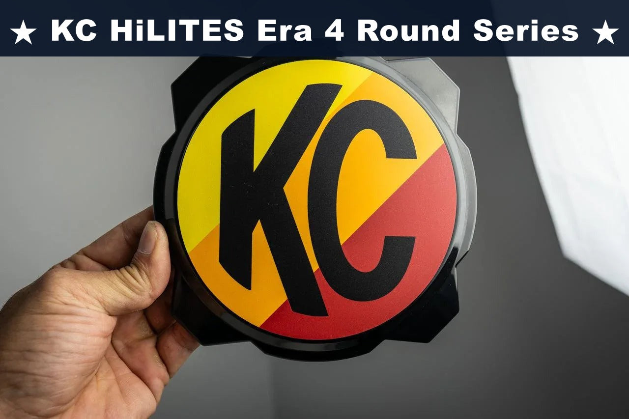 KC HiLITES Era 4 ROUND Series Light Cover Overlays - Universal StickerFab