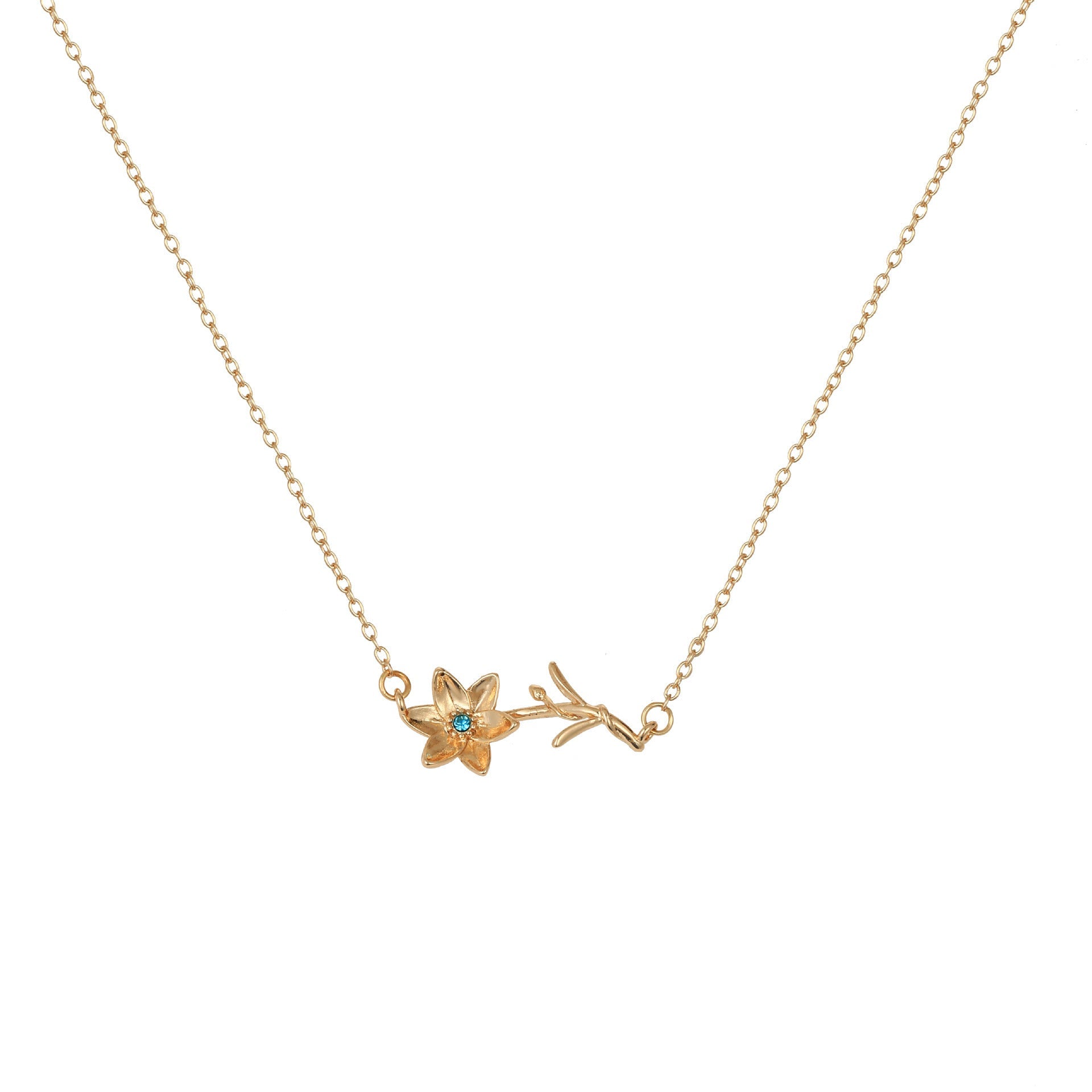 December Birth Flower 3D Pendant Necklace Vera Lux