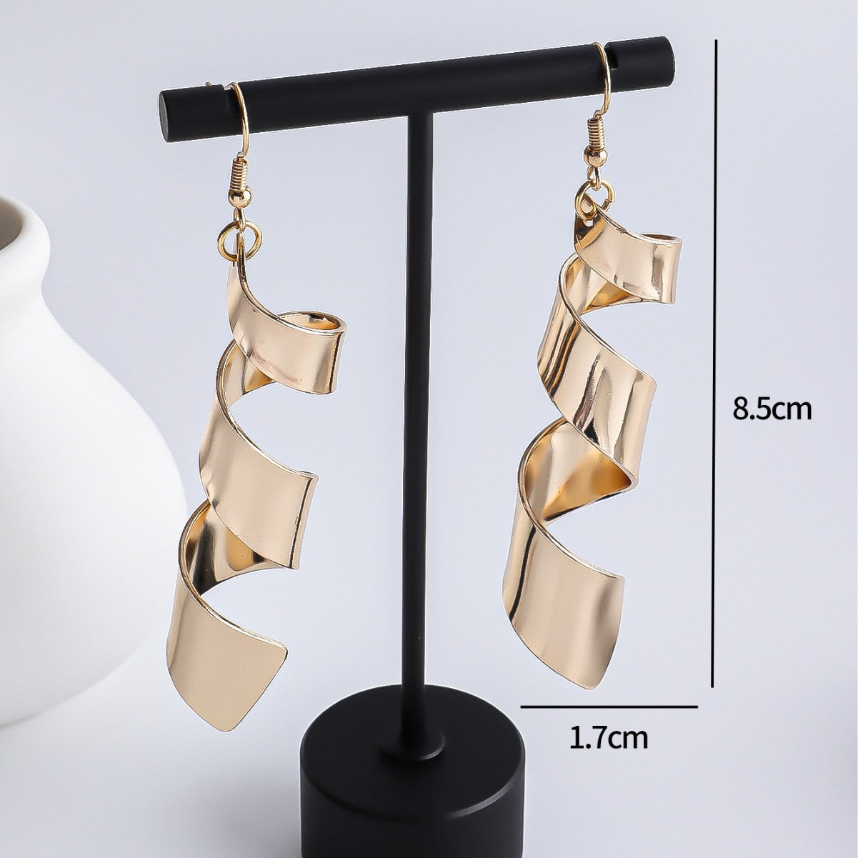 Smooth Irregular Thread Earrings For Women Vera Lux