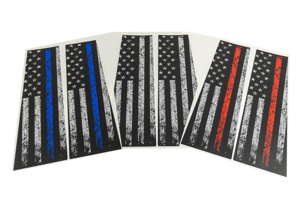 American Flag B Pillar Protection Kit (Printed Series) - 2021+ Bronco 4 Door StickerFab