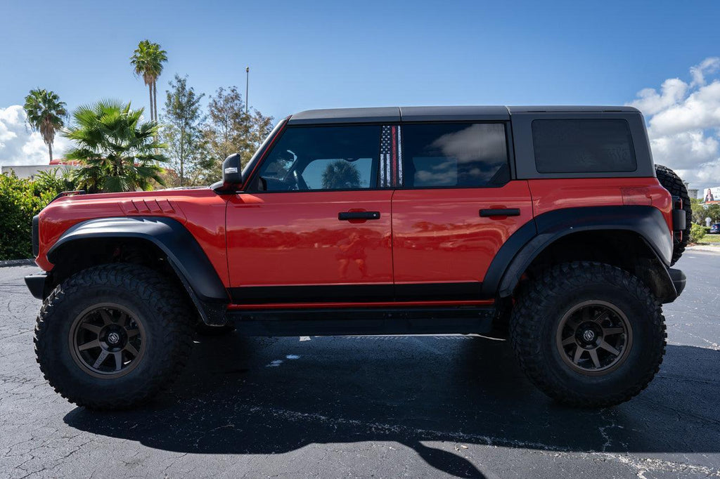 American Flag B Pillar Protection Kit (Printed Series) - 2021+ Bronco 4 Door StickerFab