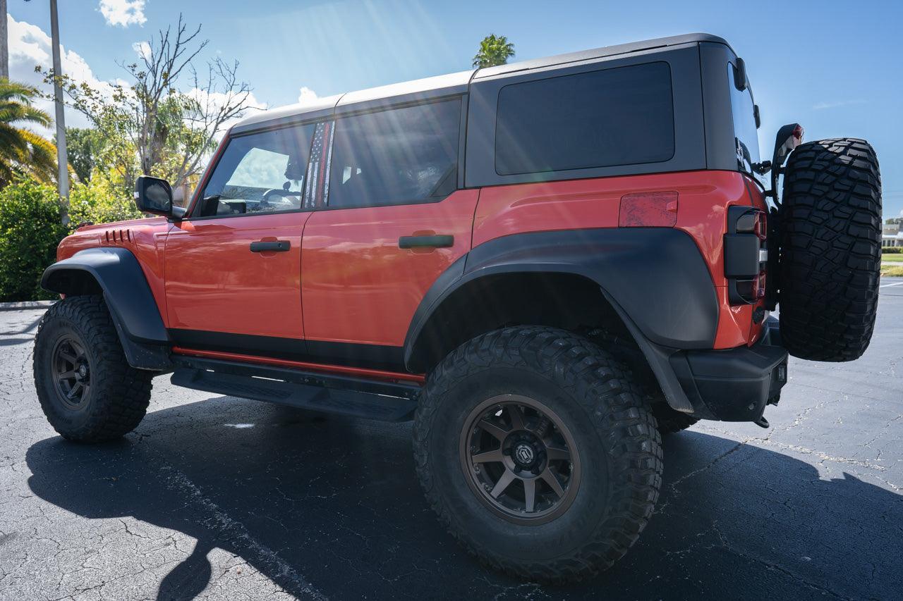 American Flag B Pillar Protection Kit (Printed Series) - 2021+ Bronco 4 Door StickerFab