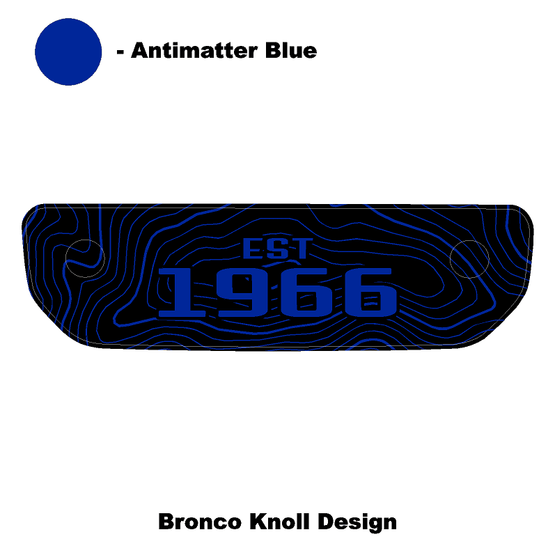 1966 Topographic Shifter Plate (Printed Series + Acrylic) - 2021+ Bronco StickerFab