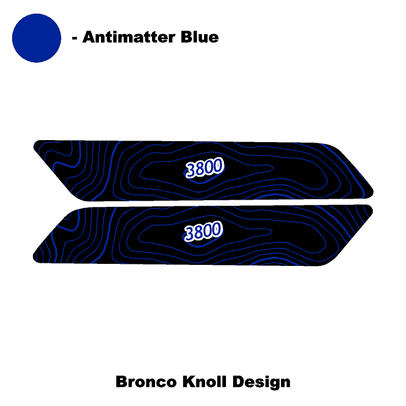 Topo Interior Rear Door Grab Handle Overlay Kit (Printed Series) - 2021+ Bronco 4 Door StickerFab