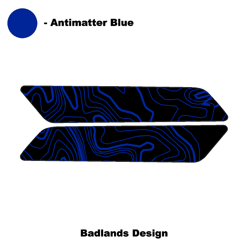 Topo Interior Rear Door Grab Handle Overlay Kit (Printed Series) - 2021+ Bronco 4 Door StickerFab