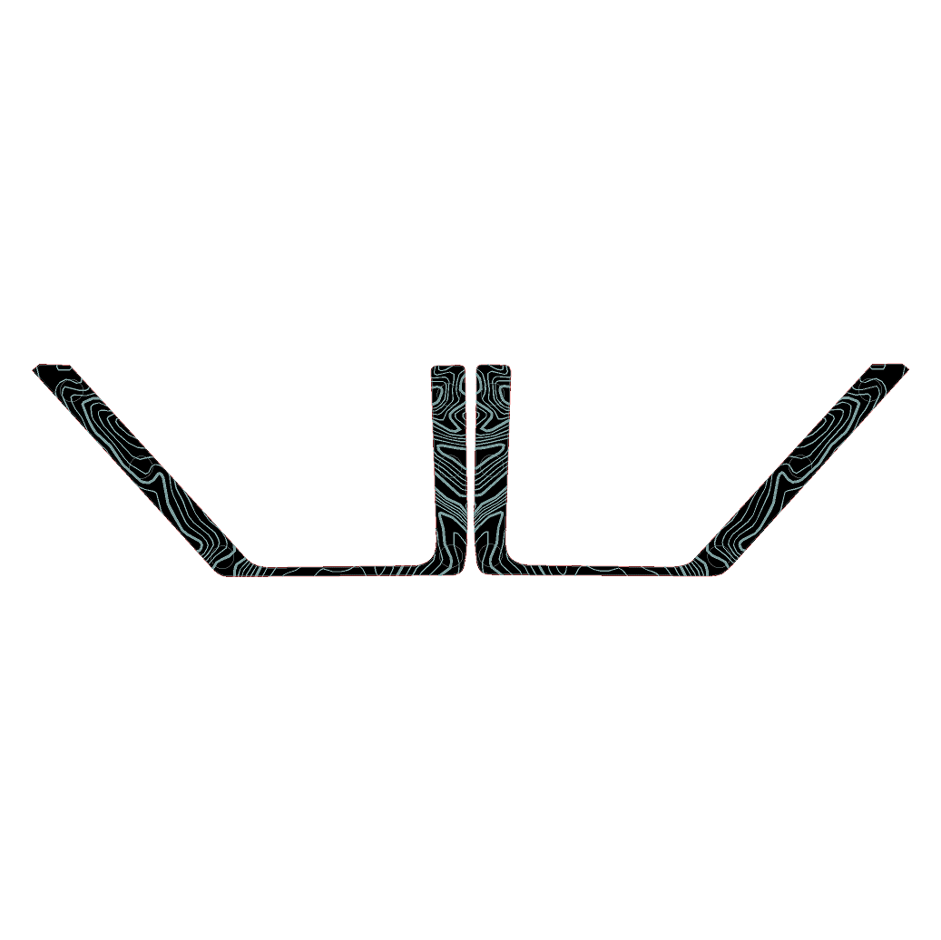 Topo Front Door Net Trim Overlay Kit (Printed Series) - 2021+ Bronco StickerFab