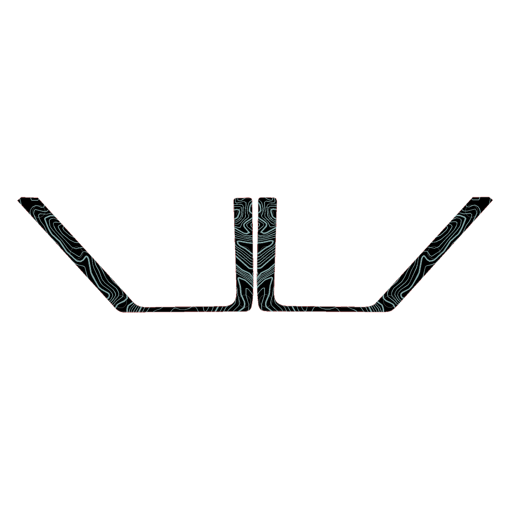 Topo Rear Door Net Trim Overlay Kit (Printed Series) - 2021+ Bronco StickerFab