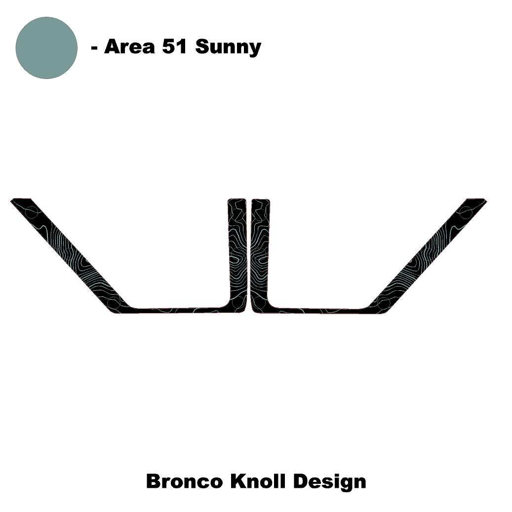 Topo Rear Door Net Trim Overlay Kit (Printed Series) - 2021+ Bronco StickerFab