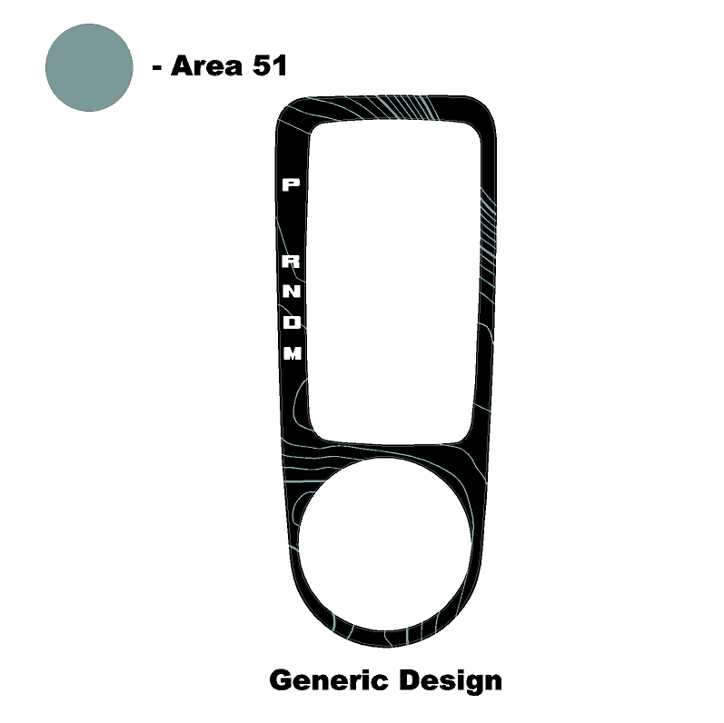 Topo Automatic Shifter Overlay (Printed Series) - 2021+ Bronco Automatic StickerFab