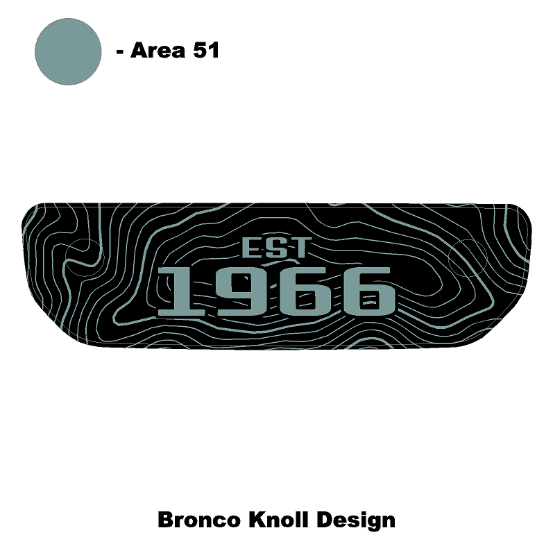 1966 Topographic Shifter Plate (Printed Series + Acrylic) - 2021+ Bronco StickerFab