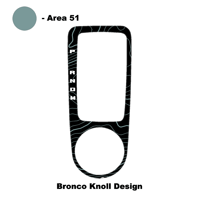 Topo Automatic Shifter Overlay (Printed Series) - 2021+ Bronco Automatic StickerFab