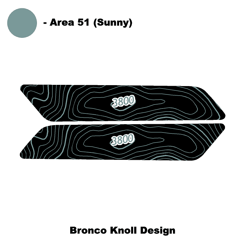 Topo Interior Rear Door Grab Handle Overlay Kit (Printed Series) - 2021+ Bronco 4 Door StickerFab