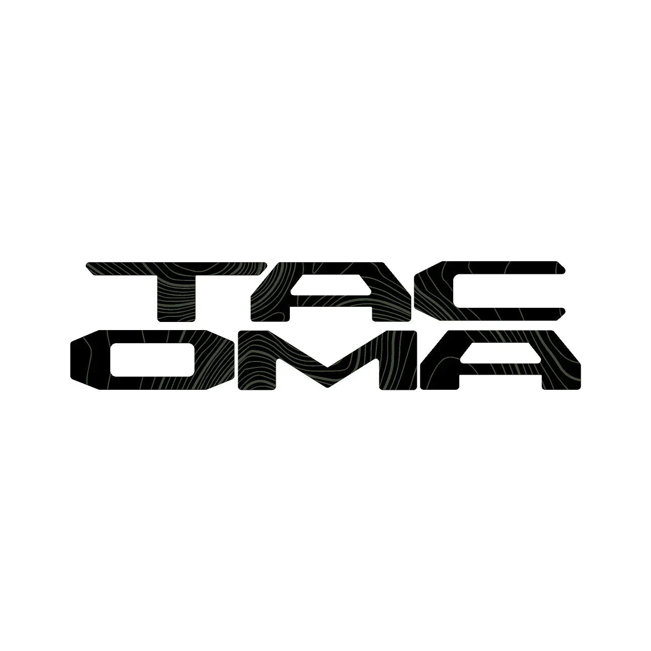 Topographic Map Tailgate Inlay Letters - 2024+ Tacoma StickerFab