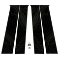 Topographic B Pillar Overlays - 2024+ Tacoma Double Cab / 2025+ 4Runner StickerFab