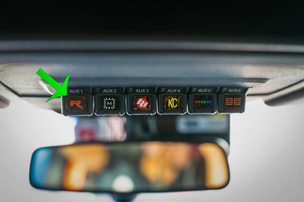 Aux Switch Blank Chicklets - 2021+ Bronco / F-150 Tremor / F-150 Raptor / Ranger Tremor / 2024+ Super Duty StickerFab