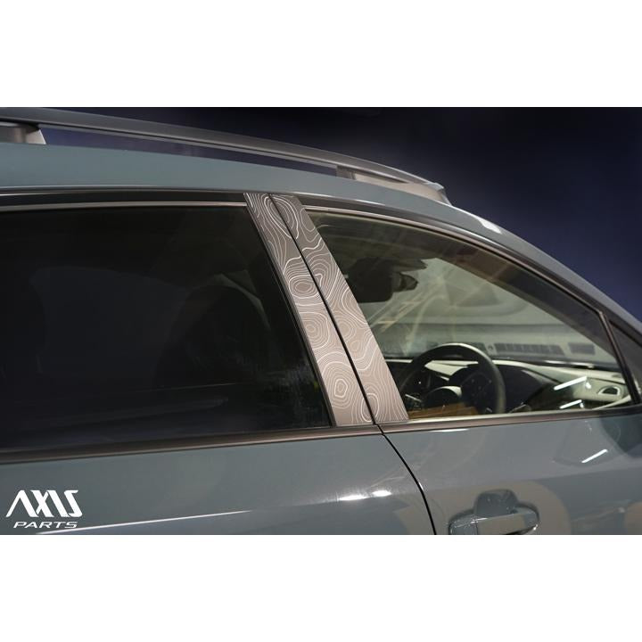 Topographic Map Pillar Overlays - 2024+ Crosstrek StickerFab