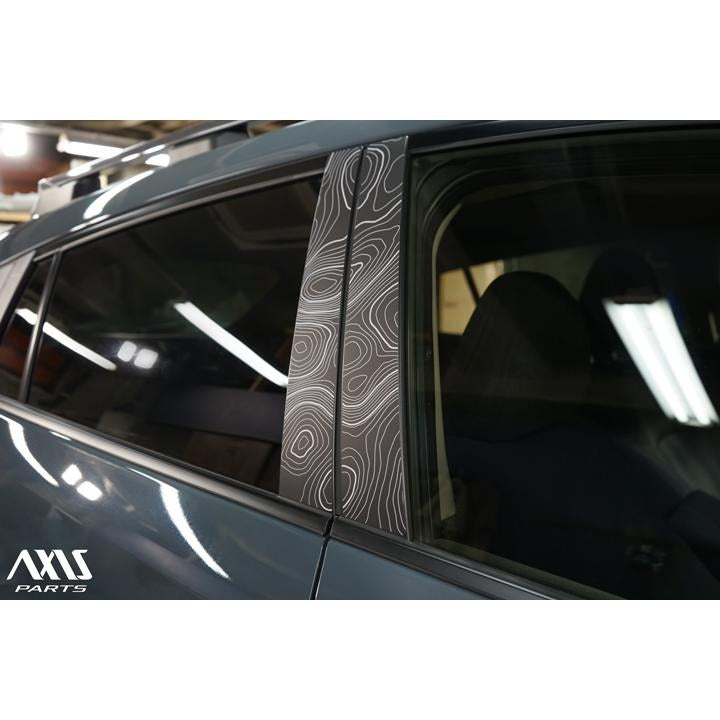 Topographic Map Pillar Overlays - 2024+ Crosstrek StickerFab