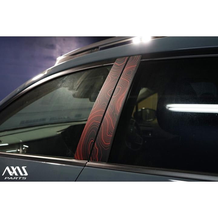 Topographic Map Pillar Overlays - 2024+ Crosstrek StickerFab