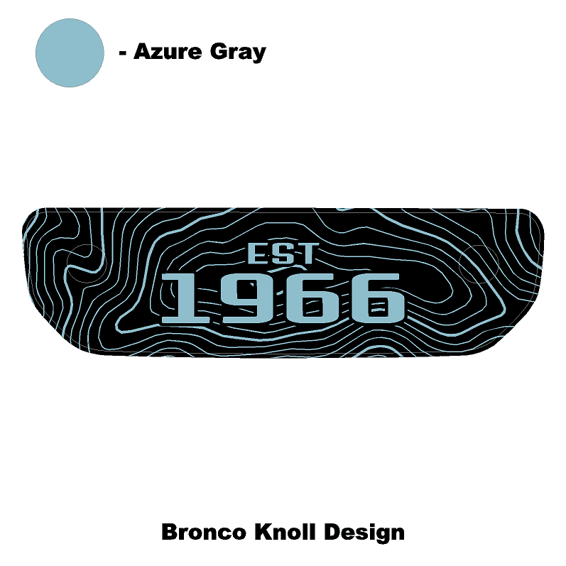 1966 Topographic Shifter Plate (Printed Series + Acrylic) - 2021+ Bronco StickerFab