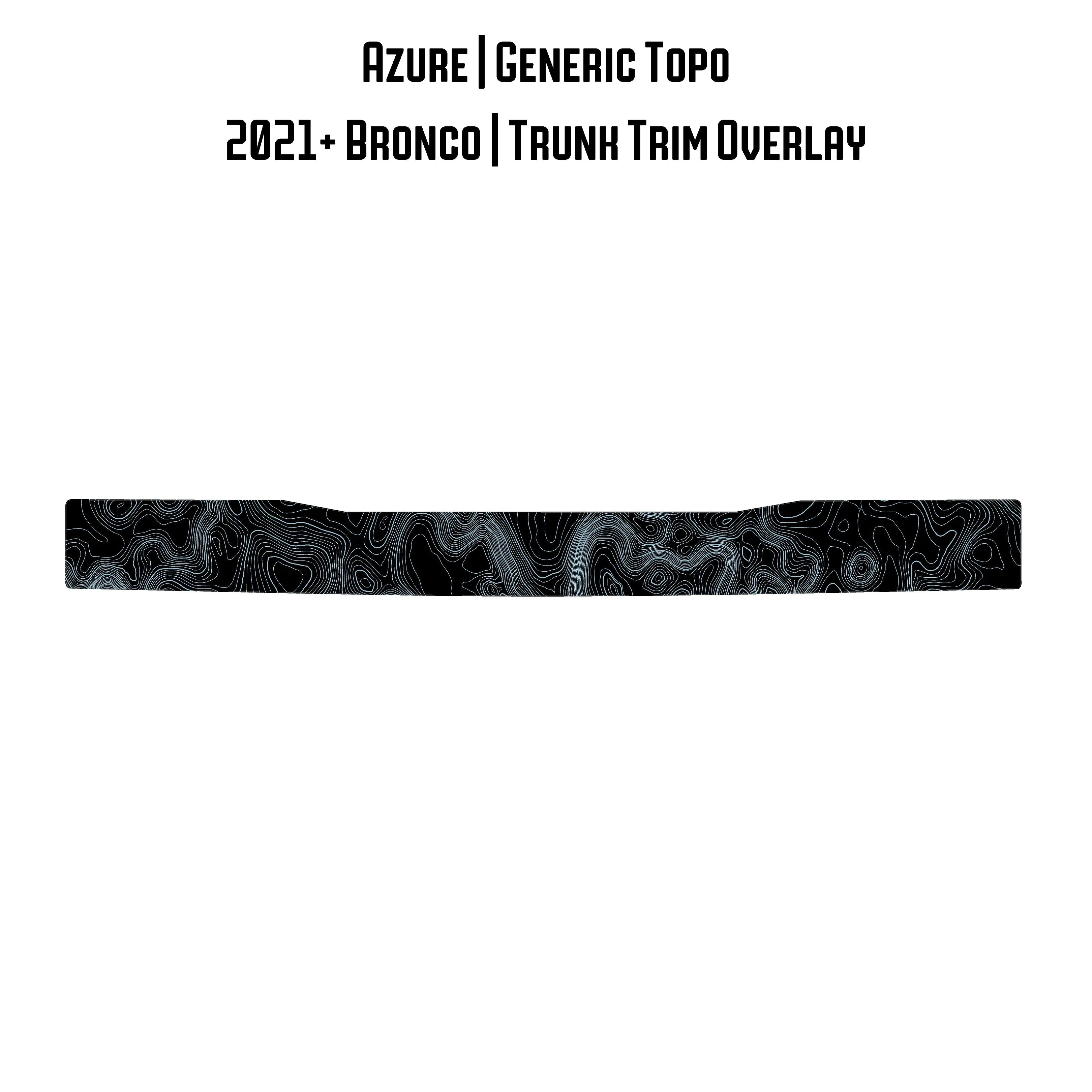 Topo Trunk Trim Overlay / Protector - 2021+ Bronco StickerFab