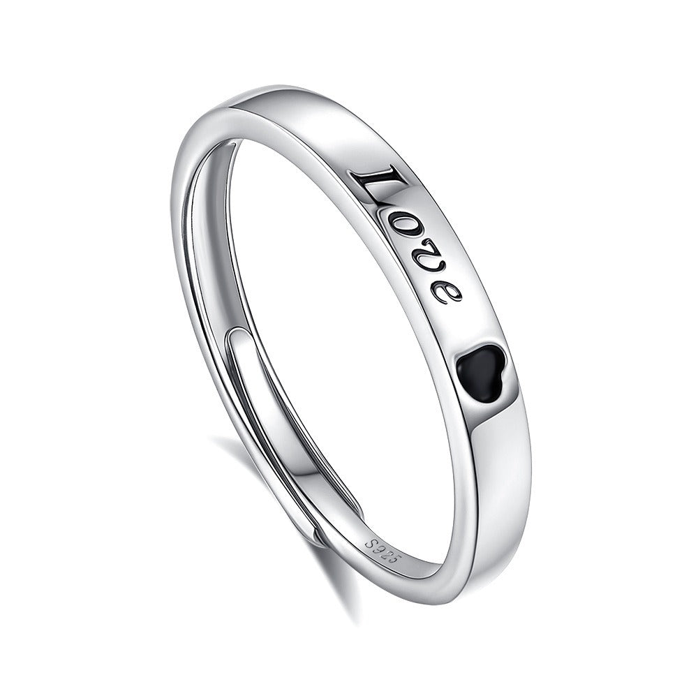 S925 sterling silver LOVE couple ring Vera Lux