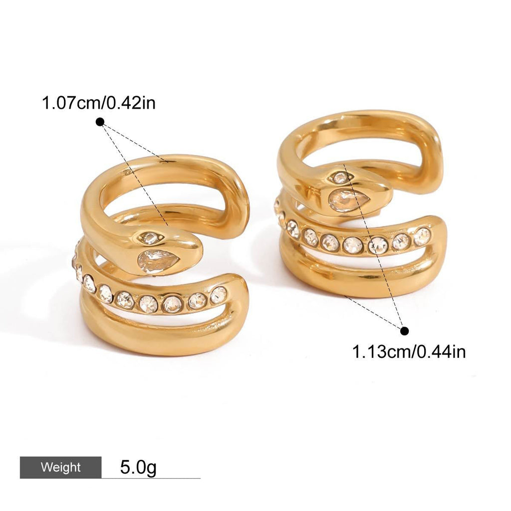 18K gold geometric diamond earrings with exquisite design Vera Lux