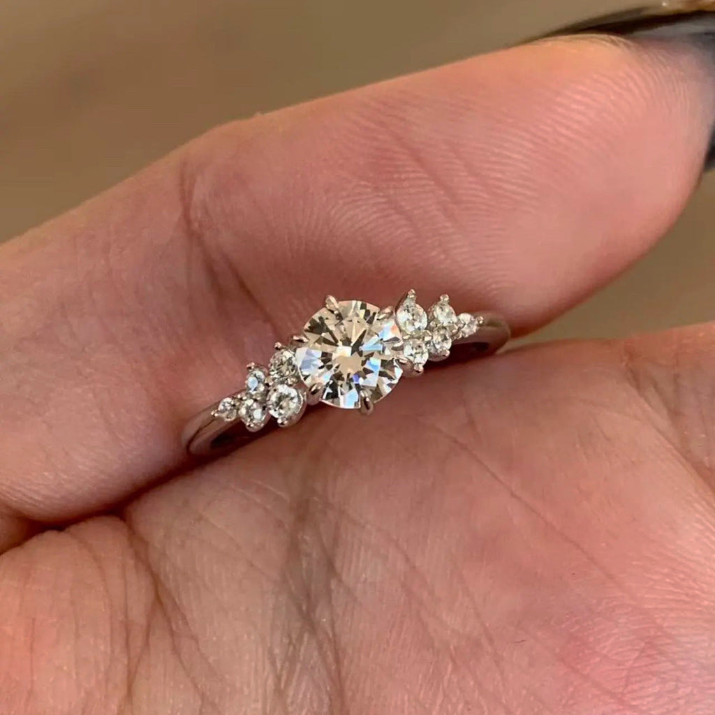 S925 Sterling Silver Berlin Love Letter Zircon Open Ring For Women, Luxury Shiny Zircon, Elegant & Versatile Commute Ring Vera Lux