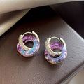 2026 New Shimmer Crystal Circle Earrings, Elegant Premium Design Vera Lux