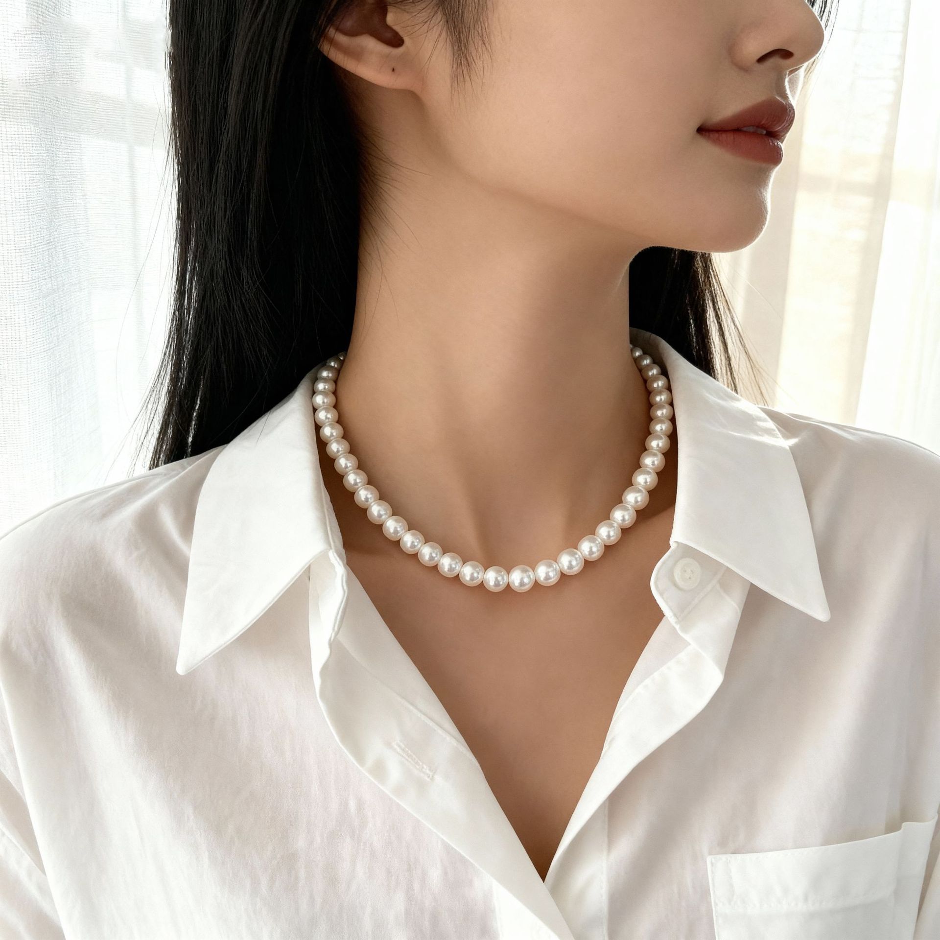 Natural Freshwater Baroque Shaped Pearl Necklace Vera Lux